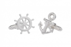Ships Plain Anchor and Wheel Cufflinks